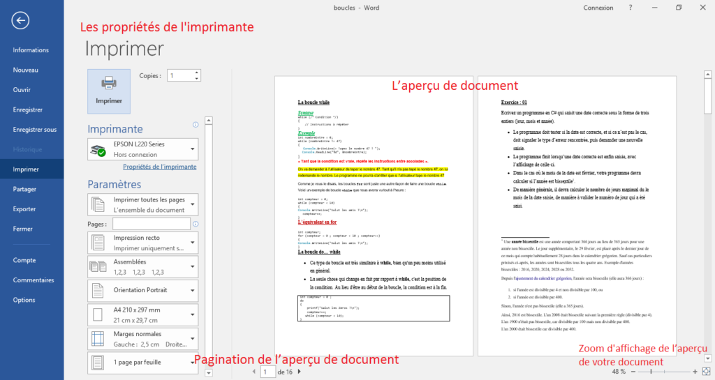 Comment Imprimer Un Document Word 0092