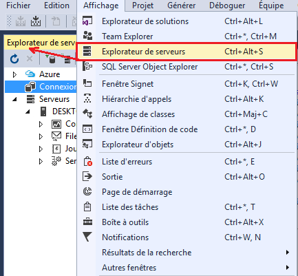Visual Studio: L’explorateur de serveurs