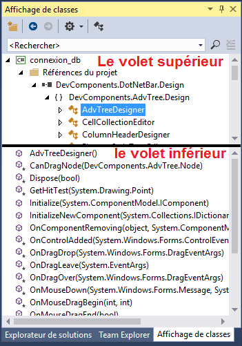 Visual Studio: L’affichage de classes