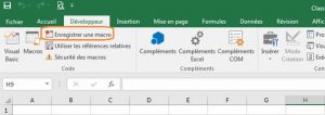 créer macro excel