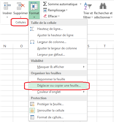 Excel:Gestion de feuilles de calcul