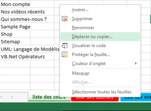 Excel:Gestion de feuilles de calcul
