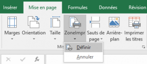 Définir une zone d’impression spécifique