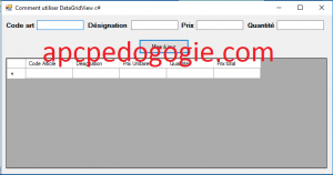 c#:Comment lier des TextBox aux contrôles DataGridView Windows Forms