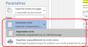 Comment imprimer un document Word