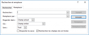 Rechercher et remplacer