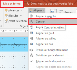 centrer image powerpoint
