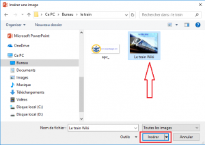 insérer image powerpoint