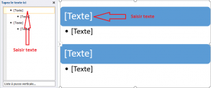 smartart word saisir texte
