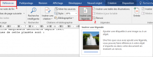 tableau word legende