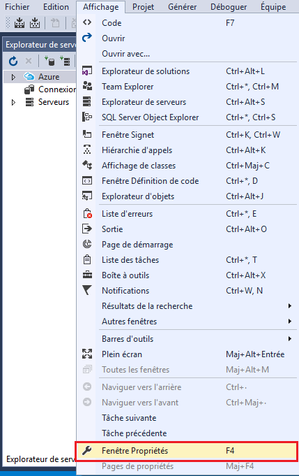 Visual Studio: La fenêtre propriétés
