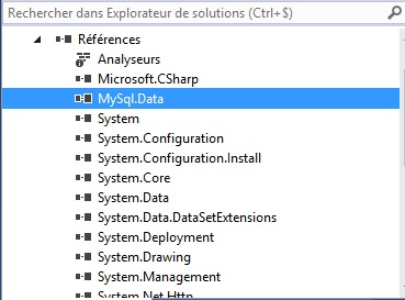 Connexion d'une table MySql à un contrôle DataGridView en C #