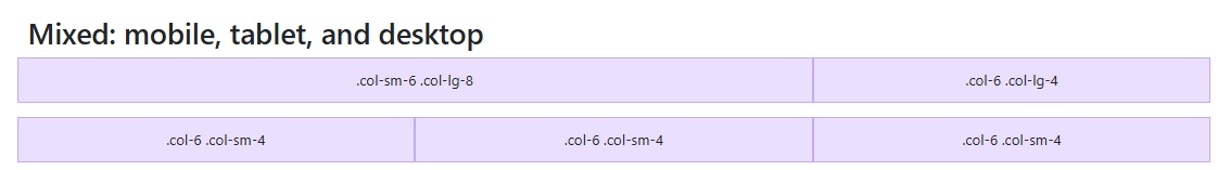 Mixed: mobile, tablet, and desktop Bootstrap