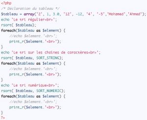 Trier des tableaux en PHP