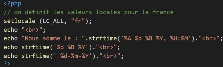 La fonction strftime en PHP – apcpedagogie