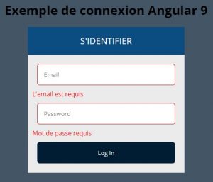 Formulaire 2 d'authentification avec Angulaire