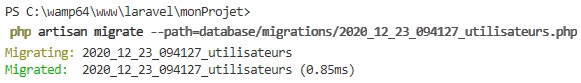 Les migrations de base de données Laravel