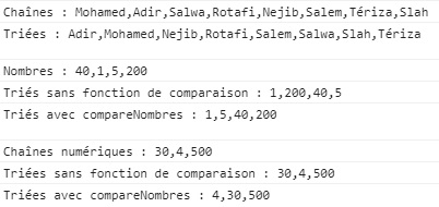 Trier un tableau Array en javascript