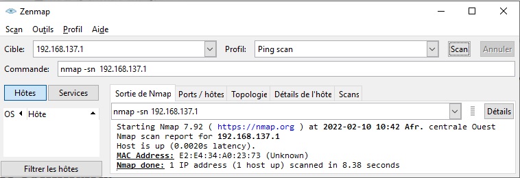 Utiliser le scanner réseau Nmap sous Windows