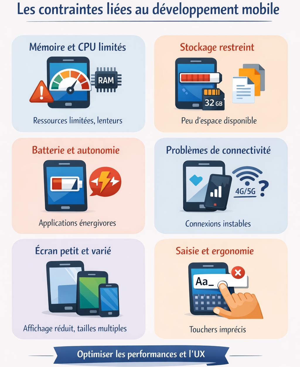 Les contraintes liées au développement mobile