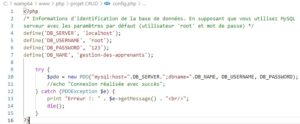 Application CRUD avec PHP et MySQL