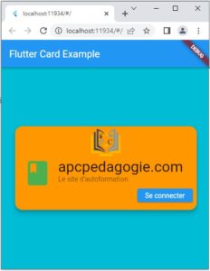 Le Widget Flutter Card