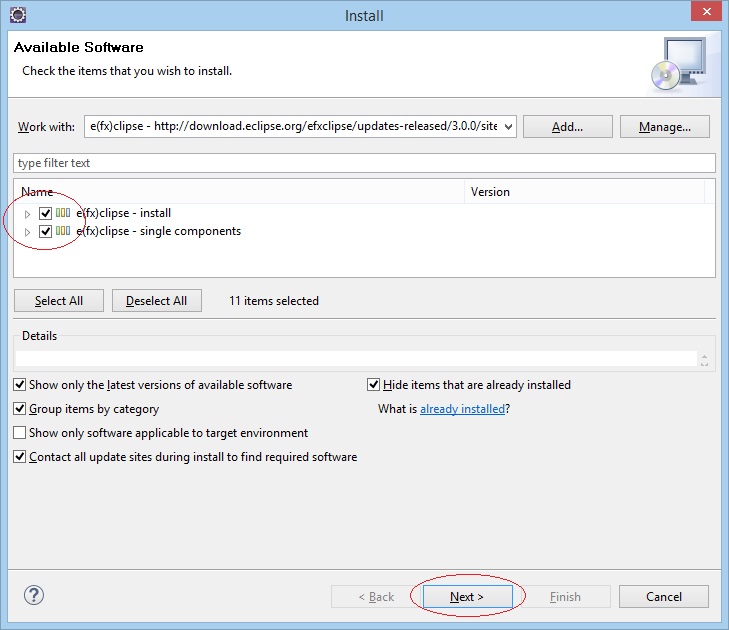 JavaFX Installation avec Eclipse apcpedagogie