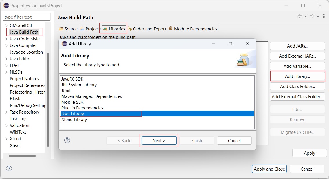 JavaFX Installation avec Eclipse apcpedagogie