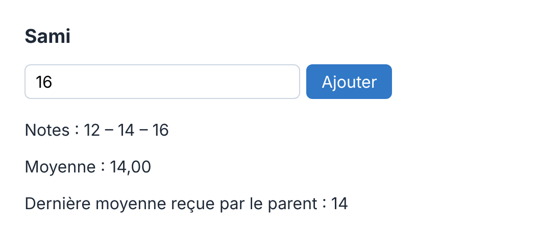 Résultat attendu de l'activité 5 après l'ajout des notes 14 et 16
