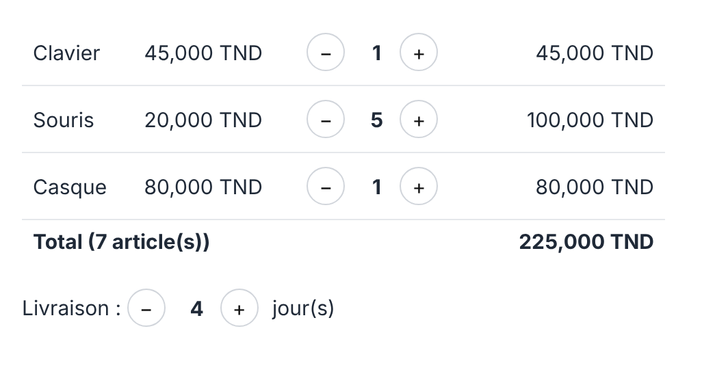 Résultat attendu de l'activité 3 avec 5 souris et 1 casque
