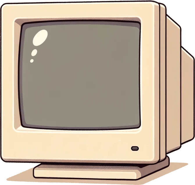 Illustration d'un moniteur à tube cathodique